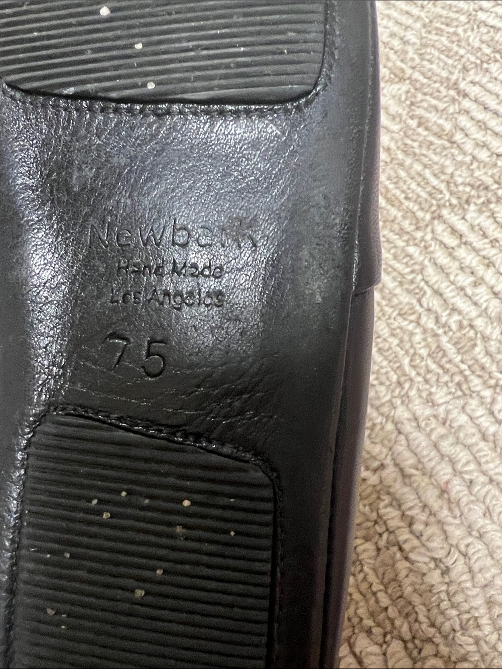 NewBark Black Leather Slip-On Loafers - Picture 3 of 3